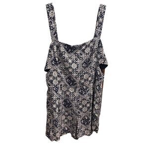 Love Squared Navy Bandana Print Playsuit Small
